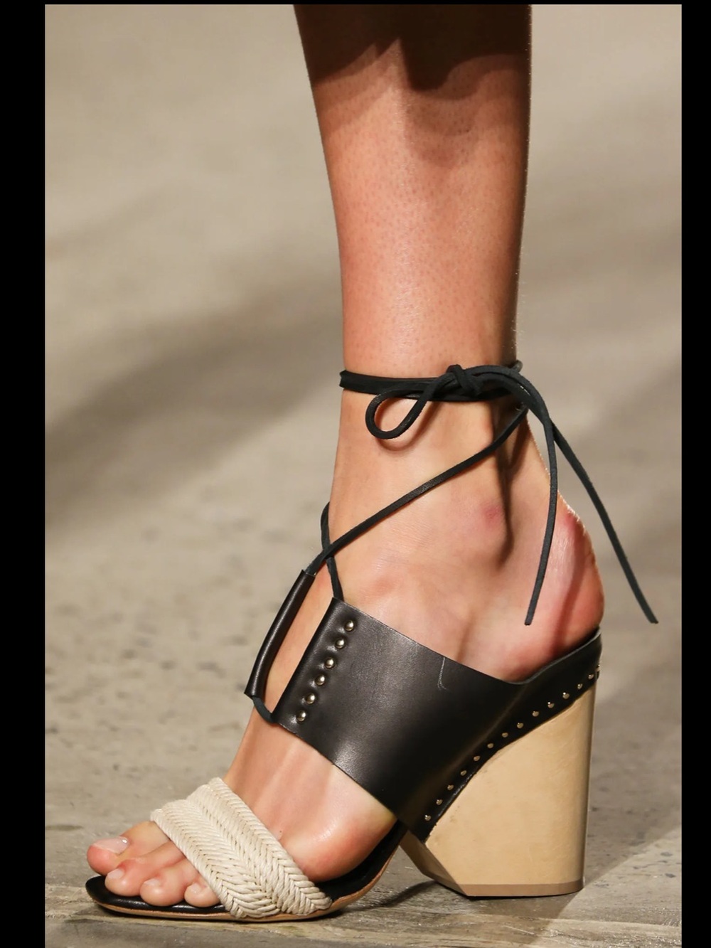 Women’s Thakoon Wrap Around Strap Wood Block Heel Sandals
